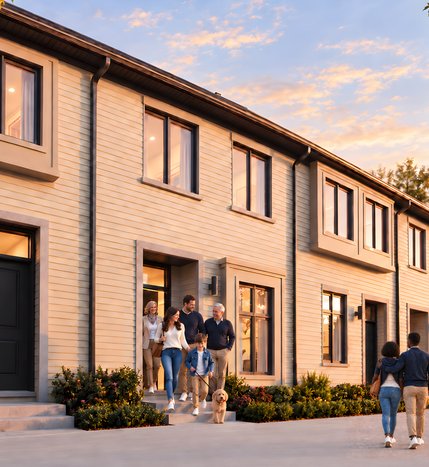 Rendering of the Towns at Big Sky townhomes in Simcoe.